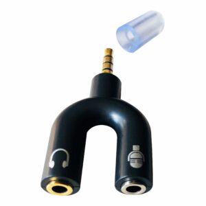 ADAPTOR – 3.5MM STEREO JACK TO 1 x HEADPHONE AND  1 x MIC