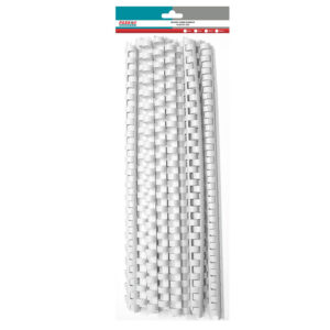 BINDER COMB ELEMENT PLASTIC 30 SHT 6MM WHITE (25)