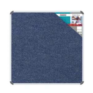 BULLETIN BOARD RIBBED ALUM FRAME 1000*1000MM DENIM