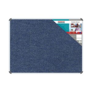 BULLETIN BOARD RIBBED ALUM FRAME 1200*900MM DENIM