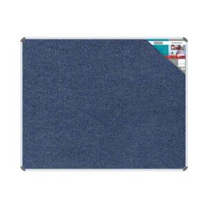 BULLETIN BOARD RIBBED ALUM FRAME 1500*1200MM DENIM