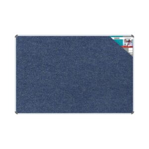 BULLETIN BOARD RIBBED ALUM FRAME 1800*1200MM DENIM
