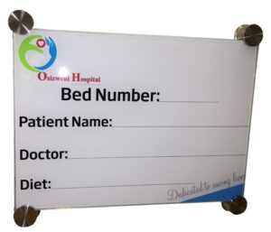 A3 297x420mm Hospital Glass Bed Board with Print