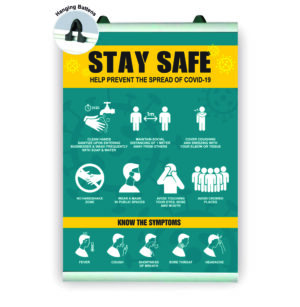 COVID19 – HANGING BATTEN A0 – COVID19/SOCIAL DISTANCING POSTER INCLUDED