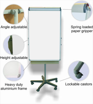 FLIPCHART MAGNETIC CASTORS 1000*640MM