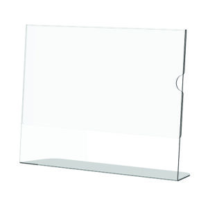 MENU HOLDER ACRYLIC SINGLE SIDED A4 LANDSCAPE – BOX 5