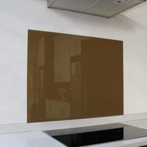 SPLASHBACK 898X700X6MM HOB ARMY BROWN